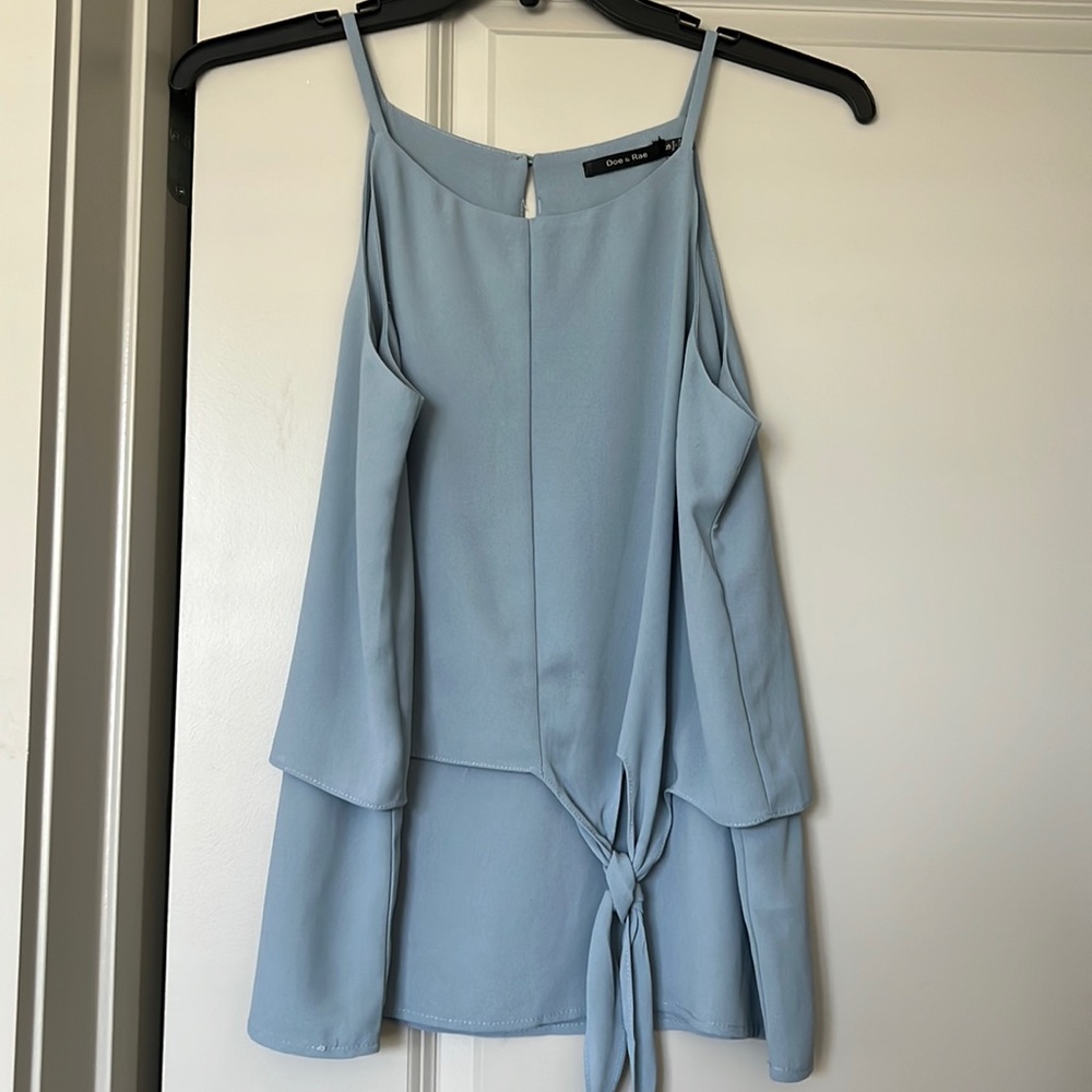 Blouse with front tie